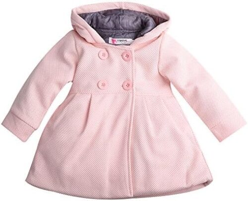 Baby Toddler Girls Fall Winter Trench Coat Wind Hooded Jacket Kids Outerwear
