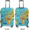 WOEZKEX Animal World Map Luggage Cover Washable Travel Gear Cover 18/24/28/32 Inch Suitcase Protective Cover