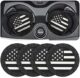 AUCELI 4 Pack Car Cup Holder Coasters, Black American Flag US Flag Insert Car Cup Coaster, 2.75 Inch Anti Slip Shockproof Embedded Drink Mat, Universal Vehicle Interior Decor Accessories