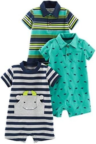 Simple Joys by Carter’s Baby Boys’ Rompers, Pack of 3