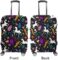 WOEZKEX Unicorns Flowers Leaves Halloween Luggage Cover Washable Travel Gear Cover 18/24/28/32 Inch Suitcase Protective Cover