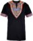 Makkrom Mens African Dashiki T Shirt Tribal Floral Print V Neck Slim Fit Shirts Tops
