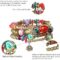 FIBO STEEL 6 Sets Bohemian Stackable Bead Bracelets for Women Stretch Multilayered Bracelet Set Multicolor Boho Jewelry