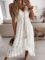 CUPSHE Women’s Lace Up Dresses Boho Tassel V-Neck Flare Ruffle Beach