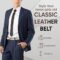 Prospero Comfort Men’s Genuine Leather Belt ‘ALL LEATHER’ Classic Dress Casual Double Stitch 35mm