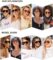SOJOS Retro Square Polarized Aviator Trendy Sunglasses for Women and Men