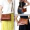 Small Crossbody Clutch Purses Bags for Women Wristlet Wallet Vegan Shoulder Handbags Guitar Strap + Leather Strap