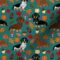 Spoonflower Fabric – Dachshund Dogs Autumn Pumpkin Leaves Fall Seasonal Dachshunds Pet Printed on Denim Fabric Fat Quarter – Bottomweight Apparel Home Decor Upholstery