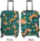 WOEZKEX Summer Leaves Flowers Floral Foxes Luggage Cover Washable Travel Gear Cover 18/24/28/32 Inch Suitcase Protective Cover
