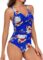 Husmeu Women’s Slimming One Piece Swimsuits Tummy Control Monokini Bathing Suits Criss Cross Backless Plus Size Swimwear