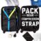 Compression Strap for Packable Luggage Organizer – Packing Our Collapsible Hanging Shelves in Your Suitcase Backpack & Carry-On Bags has Never Been Easier – Designed for Pack Gear Travel Accessories
