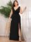 Ever-Pretty Plus Women’s V-Neck Glitter Dress Side Split Plus Size Evening Dress 07505
