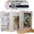 Decorative Books with Blank Pages, Removable Dust Covers, Wooden Bead Garland and Twine – 7 pieces (Cream) – Neutral and Modern Decorative Book Stack for Home Decor – Fashion Designer Display Books, Faux Books – for Decoration, Boho Decor, Living Room, Coffee Table Decor, Shelf Decor, Mantel, Entryway Table