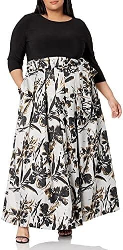 Eliza J Women’s Plus Size Printed Ballgown