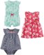 Simple Joys by Carter’s Baby Girls’ Romper, Sunsuit and Dress, Pack of 3