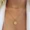M MOOHAM Dainty Layered Initial Necklaces for Women Trendy, 14K Real Gold Plated Paperclip Chain Necklace Cute Hexagon Letter Pendant Initial Choker Necklace Gold Layered Necklaces for Women