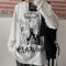 Goth Shirt for Women Kawaii Shirts Harajuku Fashion Gothic Clothes Y2K Grunge Tops for Teen Girls Anime Long Sleeve