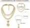 MJartoria Gold Layered Necklaces for Women Trendy Retro Coin Pendant Gold Necklace Dainty Chunky Link Chain Choker Necklaces for Girls Jewelry Birthday Gifts