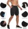 KLINNFENR Mens 2 in 1 Gym Running Shorts 7 inch Athletic Workout Clothes for Men Quick-Dry Shorts with Zipper Pockets