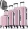 Luggage 5 Piece Sets Luggage Carry on Suitcase Set Light Weight Suitcases Luggage & Travel Gear (16/20/24/28 inch) Pink
