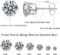UHIBROS 6 Pairs Stainless Steel Stud Earrings Set Hypoallergenic Cubic Zirconia 14K White Gold 316L CZ Earrings