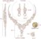 CSY Elegant Crystal Necklace Earrings Bracelet Ring Bridal Wedding Party Costume Jewelry Sets for Brides Women