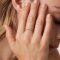 PAVOI 14K Gold Plated X Ring Simulated Diamond CZ Criss Cross Ring for Women