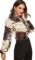 Romwe Women’s Elegant Solid Stand Collar Long Sleeve Workwear Blouse Top Shirts