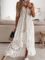 CUPSHE Women’s Lace Up Dresses Boho Tassel V-Neck Flare Ruffle Beach