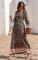 PRETTYGARDEN Long Sleeve Maxi Dress for Women – V Neck Casual Button Down Boho Floral Print Fall Long Dresses