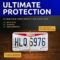Tinted License Plate Cover Set – Front & Back Tinted License Plate Protector Fastening to Frames – Automotive Exterior Car & Truck Accessories – 6X12 Inches License Plate Shield