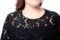 Eternatastic Women’s Floral Lace Long Sleeve Plus Size Lace Dress Black