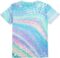 Women Tie Dye V-Neck Shirts Summer Vintage Tunic Tops Fashion Casual Swing Short Sleeve Shirts Blouse Soft Tee