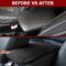 Black Car Armrest Storage Box Mat, Fiber Leather Car Center Console Cover, Interior Protection Accessories for Vehicle, SUV, Truck (8sanlione)