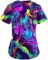 Scrubs for Women Women’s Comfortable Lightweight Durable Soft Stretch Flower Printed V-Neck Medical Scrub Top