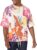 A|X ARMANI EXCHANGE Men’s Cotton Viscose Silk Seasonal Collage Shirt Pullover