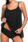 DANIFY Women’s Layered Lace Mesh Swimsuit Plus Size Swimwear Tankini Bathing Suit Tummy Control Swim Dress Cover up Swimdress
