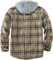 Derbars Men’s Cotton Plaid Shirts Jacket Fleece Lined Flannel Shirts Sherpa Button Down Jackets with Hood for Men