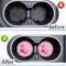 Car Cup Holder Coaster 2 Pack Cute Kawaii Cartoon Bling Silicone New Automotive CupHolder Accessories Interior Decor Decorations for Women Girls
