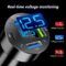 4 Ports USB Car Charger USB Adapter with Voltmeter,Type C Port PD 3.1/QC 3.0 Super Fast Charging Car Cigarette Lighter Plug for iPhone 14 13 12,S22 S21 S20,iPad Pro& More Mobil Phone (Black)