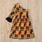 Digood Little Girls Dashiki African Dresses,Toddler Baby Kids Ethnic Style Sloping Shoulder Party Dress Clothes