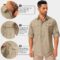 Men’s Sun Protection Hiking Fishing Safari Shirt Long Sleeve Outdoor Cool Quick Dry Cargo Shirts