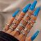 BELICEY 9-15PCS Knuckle Stacking Rings Set for Women Crystal Rhinestone Finger Statement Ring Sets Vintage Joint Knot Mid Rings for Teen Girls Stackable Rings Jewelry Accessories