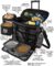 Mobile Dog Gear, Rolling Week Away Dog Travel Bag, Includes Lined Food Carriers and 2 Collapsible Dog Bowl, Black