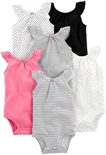 Simple Joys by Carter’s Baby Girls’ Sleeveless Bodysuit, Pack of 6