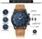 BY BENYAR Men’s Watches Waterproof Sport Military Watch for Men Multifunction Chronograph Black Fashion Quartz Wristwatches Calendar with Leather Strap