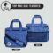 Top Dog Pet Gear Blue Dog Travel Bag for Supplies – Includes Travel Bag, Travel Dog Bowls, Food Storage – Airline Approved Dog Bags for Traveling – Dog Travel Accessories for Camping, Beach