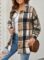 PRETTYGARDEN Women’s 2024 Fall Clothes Plaid Shacket Jacket Long Sleeve Button Down Flannel Shirts Fashion Blouse