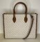 Michael Kors Mirella MD EW Logo Tote Bag bundled with Large Continental Wallet and Purse Hook