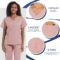 VIAOLI Scrubs for Women Set Modern V-Neck Top & 8 Pocket Jogger Pants Athletic Nursing Uniform Solid Stretch Workwear